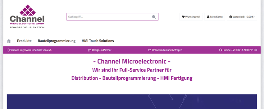 Channel Microelectornic Unternehmenslogo Website Bild