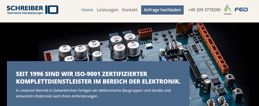 Schreiber Technische Dienstleistungen Bild Website
