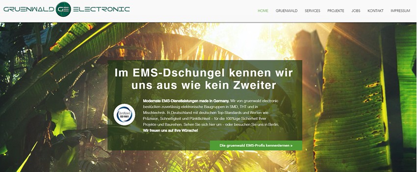 Gruenwald Electronic Screen Website